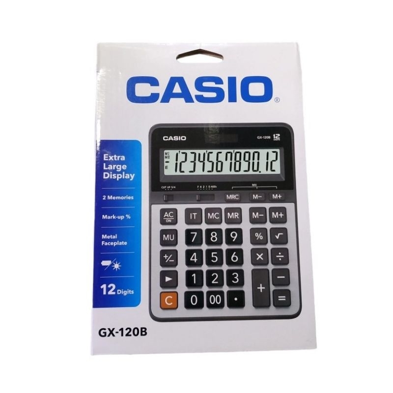 

Kalkulator 12 digits CASIO ORIGINAL GX-120B (1 pcs)