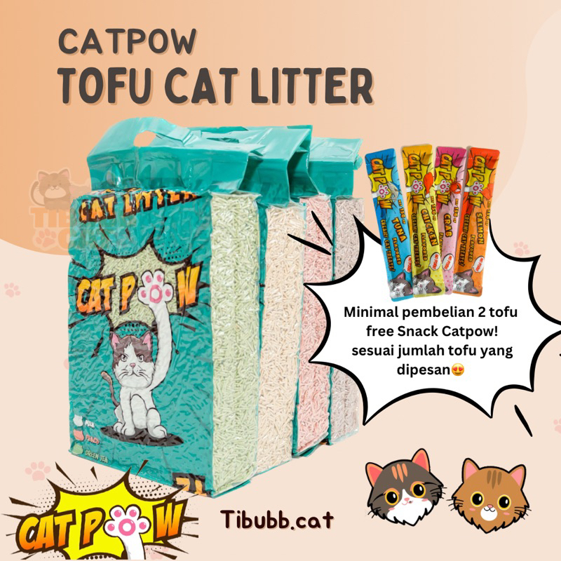 Catpow Tofu Cat Litter Pasir Kucing Soya Gumpal