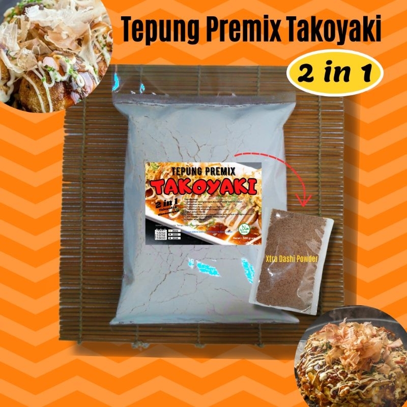 

ASLI Tepung Takoyaki Halal Tepung PBahan Takoyaki 500 gram Tepung instan siap pakai Katsuobushi