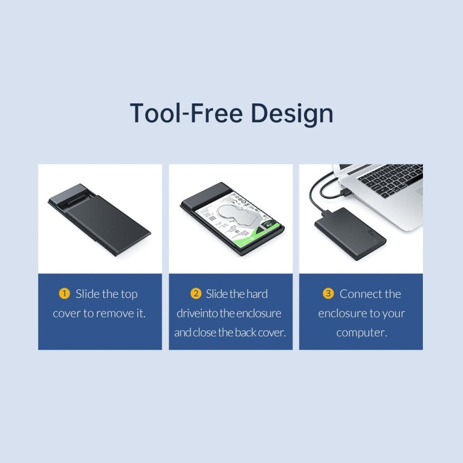 Casing Hardisk External Sata 2,5&quot; USB 3.0 HDD Enclosure Sata 2.5 inch ORICO 2588 US3 / 2521 U3