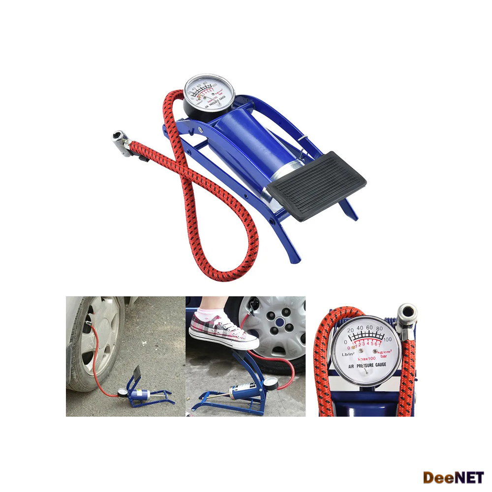 Pompa angin injak portable multi fungsi