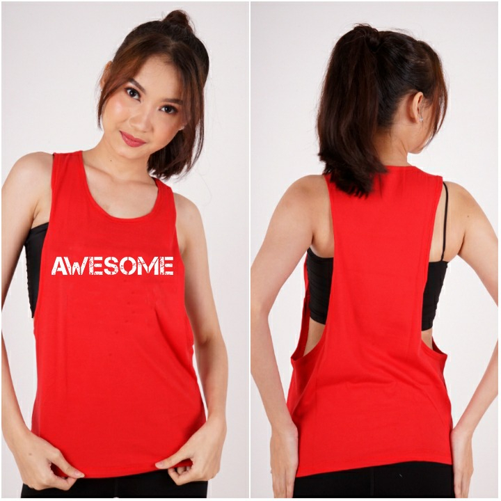 TANKTOP OLAHRAGA/OUTER SENAM/ATASAN OLAHRAGA WANITA/BAJU SENAM/OUTER GYM/TANKTOP AWESOME