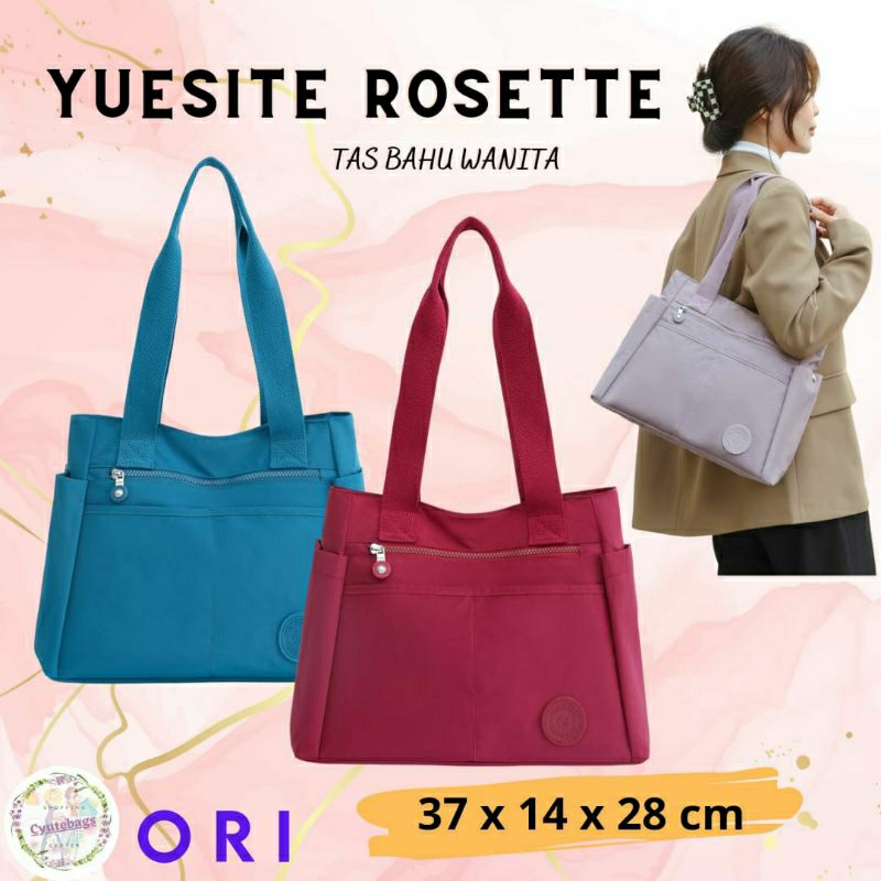 TOTE BAG WANITA YUESITE ROSETTE ORI LARGE TAS BAHU IMPORT CYUTEBAGS