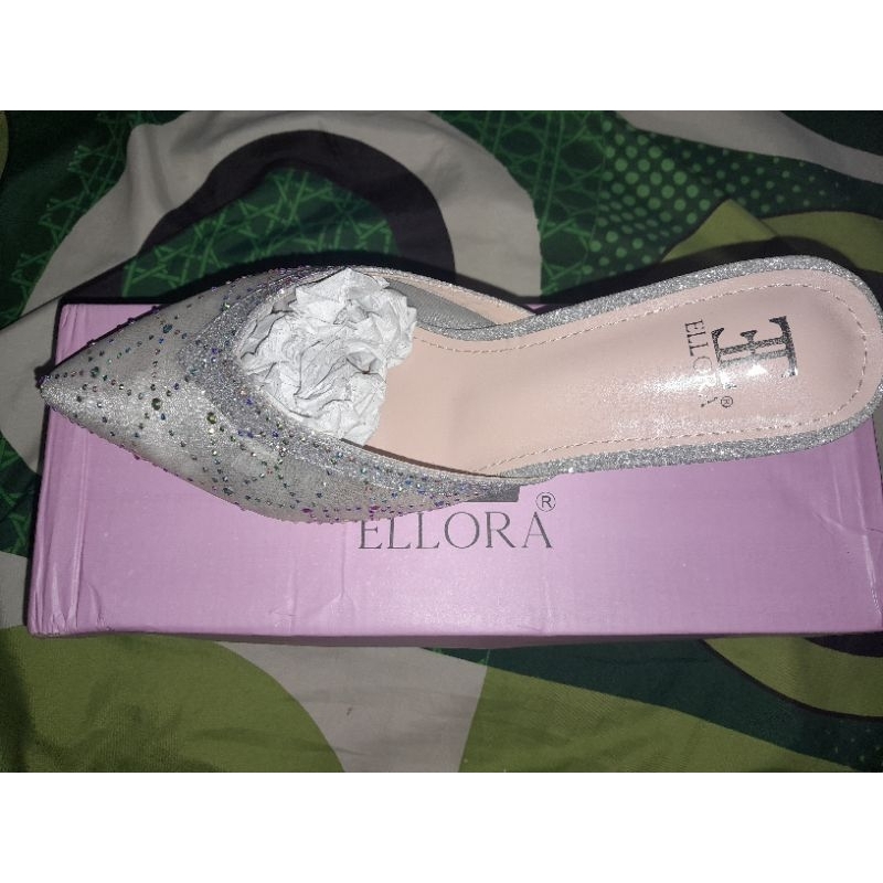 Ellora-Sepatu Wanita Heels Pesta Silver Size 39