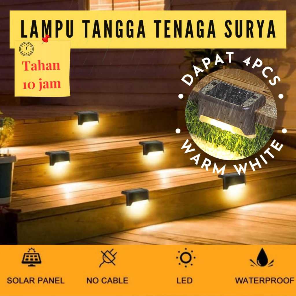 LAMPU TANGGA TENAGA SURYA / LAMPU PAGAR TENAGA MATAHARI/ LAMPU TANGGA