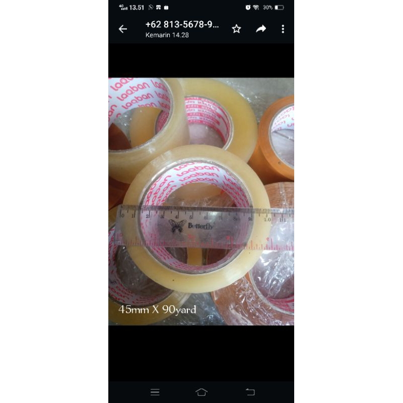 

LAKBAN BENING / COKLAT 1,8"x90yard ( 4,5cm X 80Meter ) Setara Daimaru