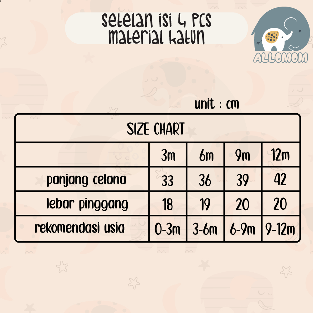 SETELAN PREMIUM JUMPER BAYI SET ISI 4 PCS / BAJU BAYI 1 SET ISI 4 / ROMPER BABY 4 IN 1