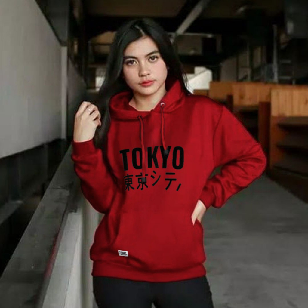 Parisdivarious Sweater Hoodie Jemper Tokyo Lama Bahan Fleece Size S - XXL (Pria &amp; Wanita)