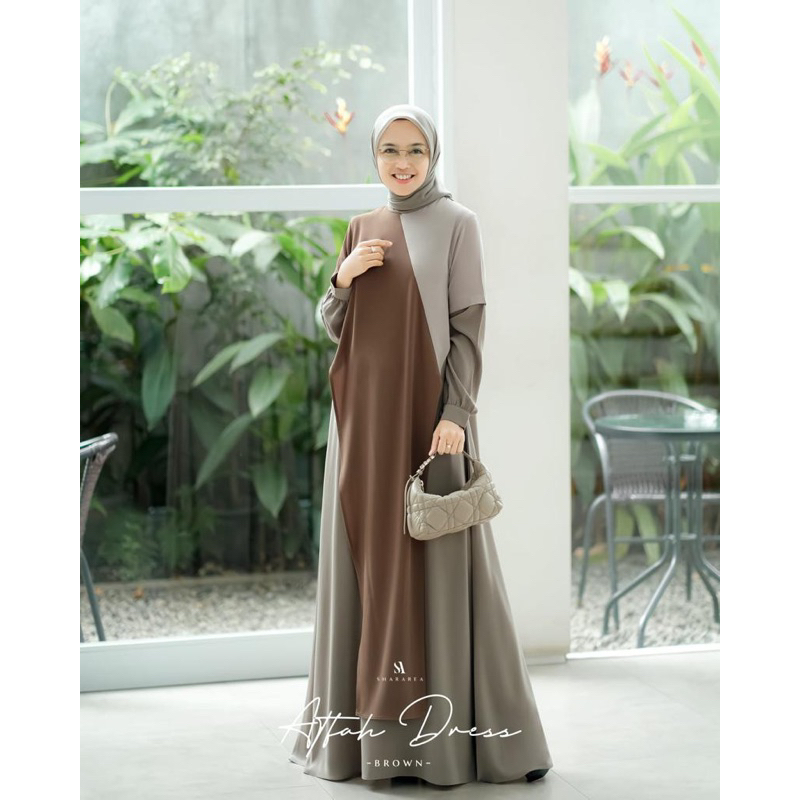 Atfah Dress (Dress saja) By shararea siap kirim