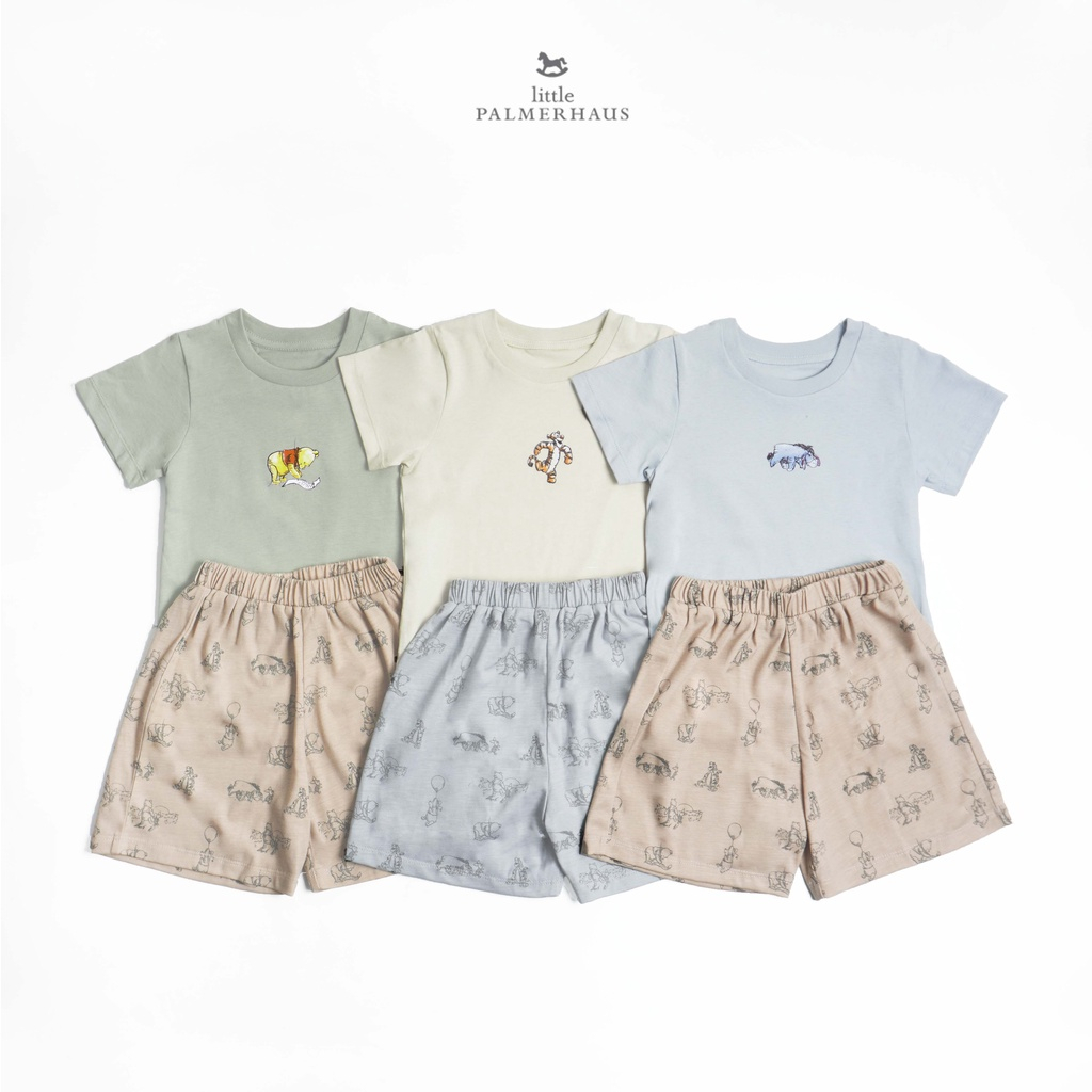 Baju Bayi Setelan Pendek Anak Little Palmerhaus - Winnie The Pooh Honey Bee Set 1 2 3 Tahun