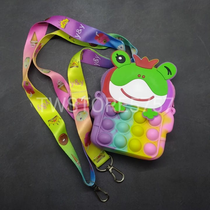 TAS SELEMPANG ANAK POP IT RUBBER JELLY / SLING BAG LUCU IMPOR MINI BAG MURAH