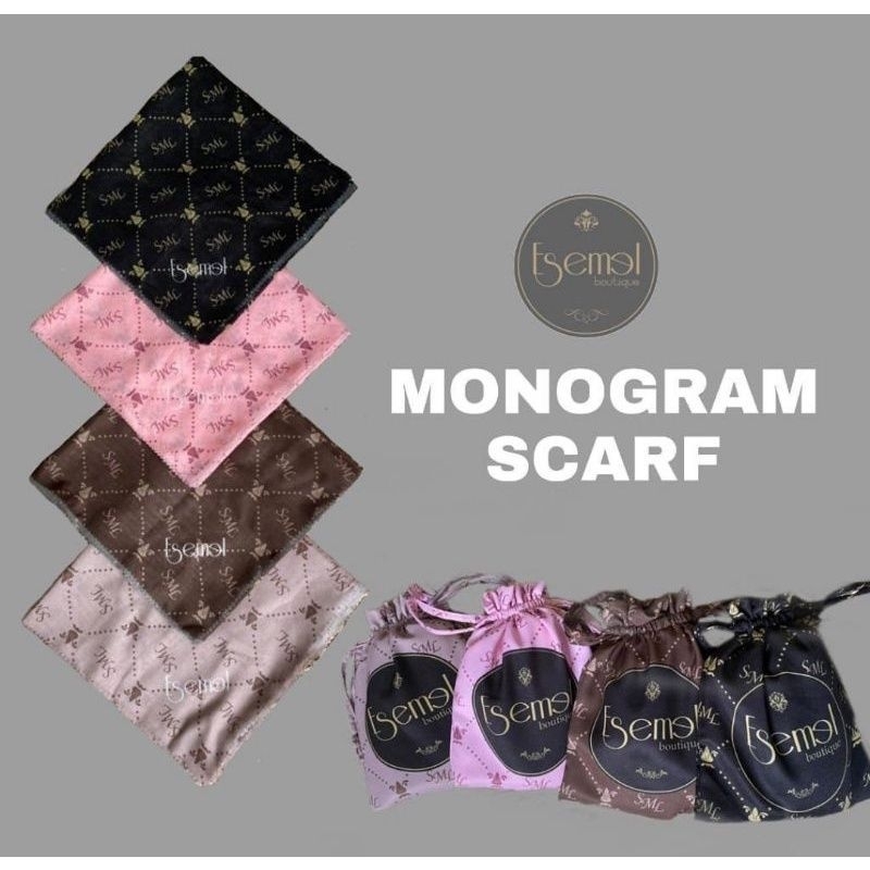 ESEMEL BOUTIQUE - HIJAB MONOGRAM VOAL BY ESEMEL