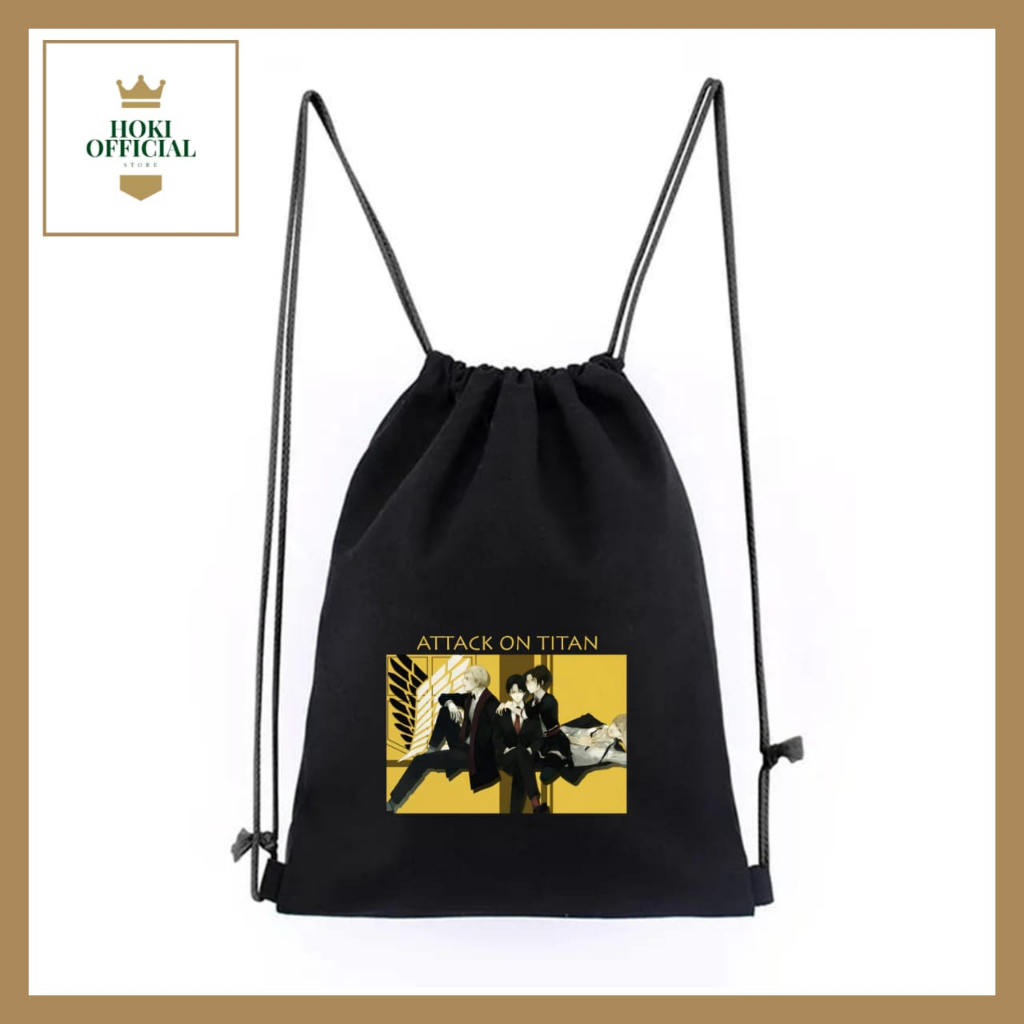 [COD] Ransel Anime Attack On Titan Tas Serut Streetwear Unisex HokiOfficial