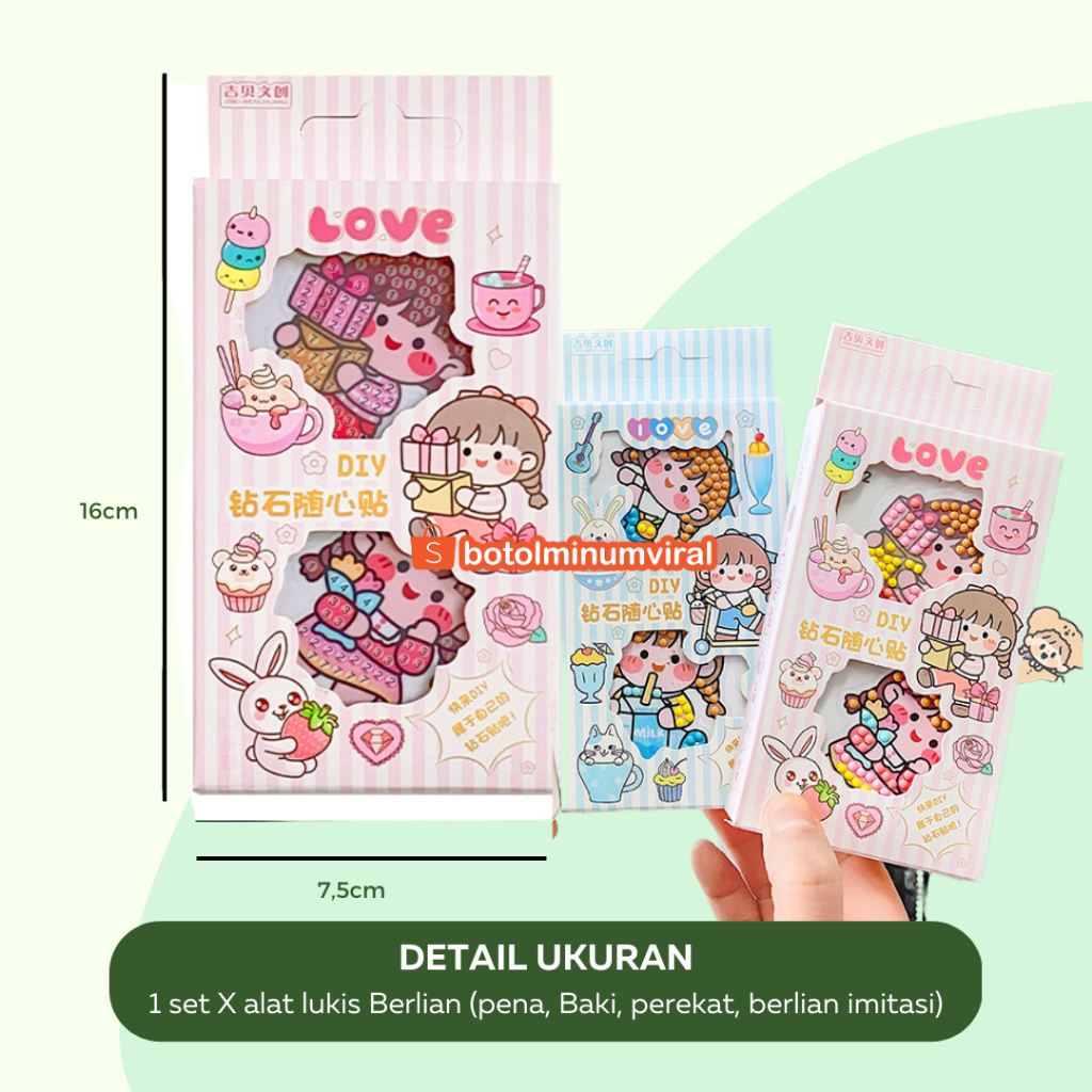 Sticker Momo DIY Diamond Painting Viral Bead Stiker Tempel Korea