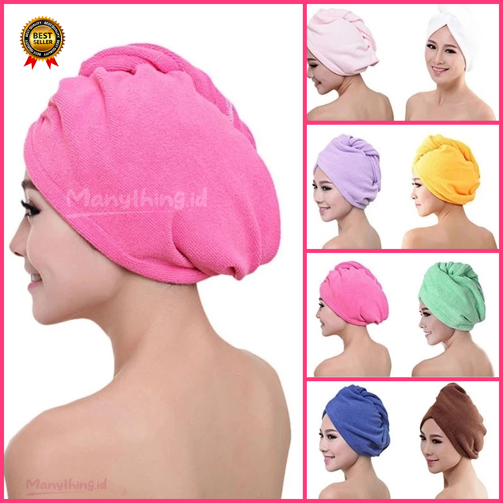 HANDUK KEPALA PENGERING RAMBUT HEADBAND IKAT LAP HANDUK KERAMAS MICROFIBER IMPORT TERMURAH