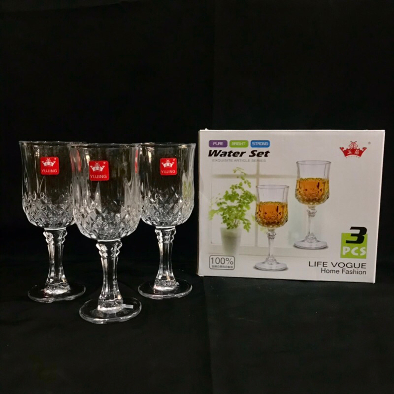 Gelas kaca set gelas kaca kristal 3pc Yujing 3202