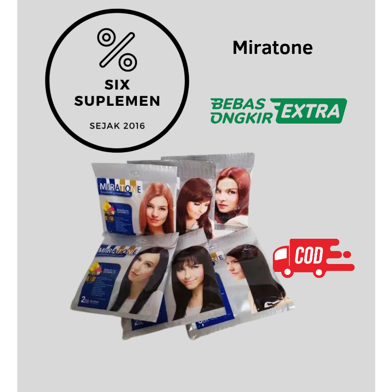 Semir Cat Rambut MIRATONE CONDITIONING CREAM COLOR Sachet