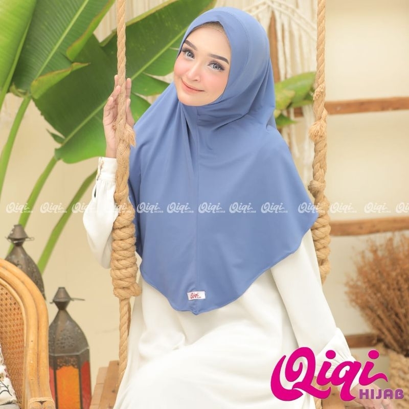 (Qiqi Hijab) MALAY DAGU •jilbab instan•hijab instan jersey premium•malay dagu