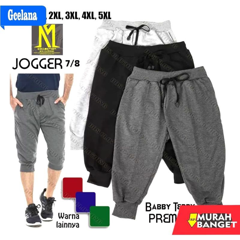 SEXTORS Celana Kolor 3/4 Cewek Cowok Celana Kolor Jogger Pendek Selutut