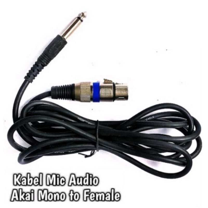Kabel mic / kabel microphone jack besar akai 5 mtr   / 10 mtr Kwalitas Bagus