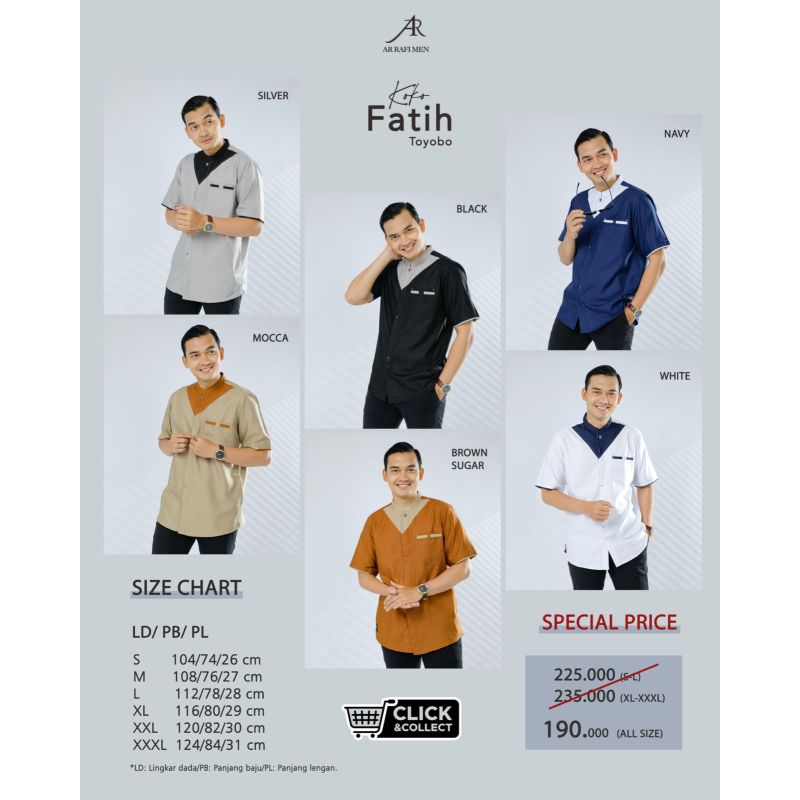 Arrafi Koko Fatih | Kemeja Lengan Pendek Original Arrafi