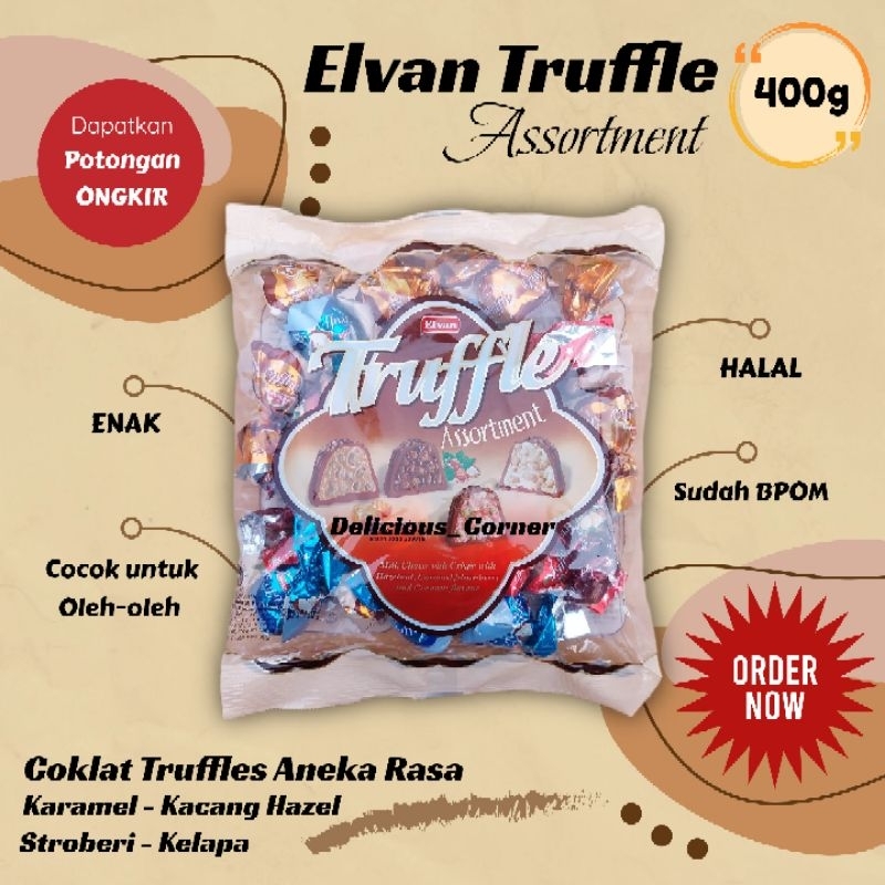 

Elvan Truffle 400g Chocolate Coklat Kemasan Asli Pabrik