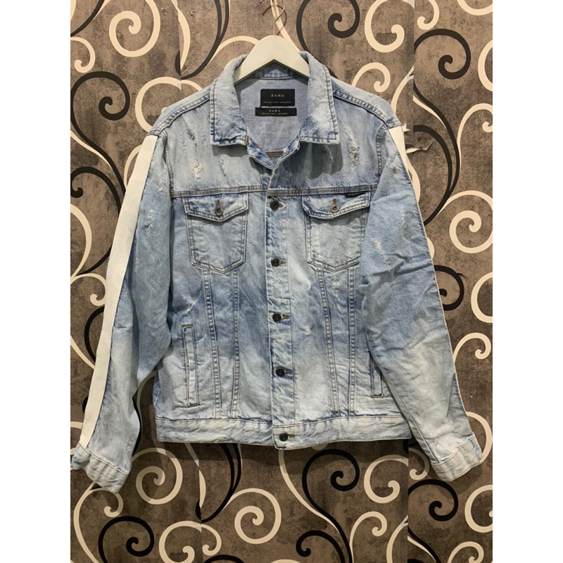 jaket jeans pria zara