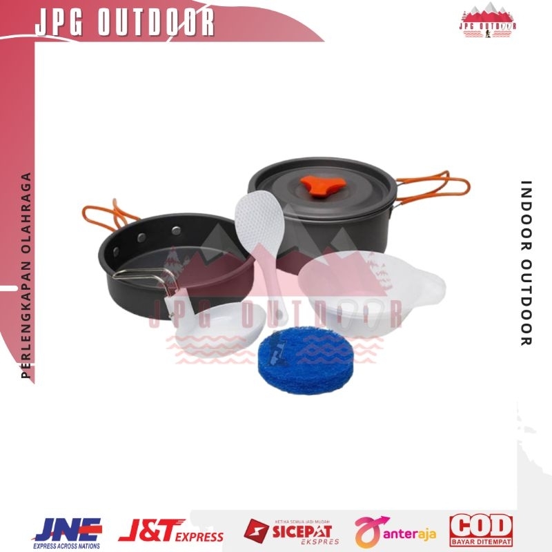 Cooking Set Nesting DS 200 Alat Masak Camping Outdoor Portable