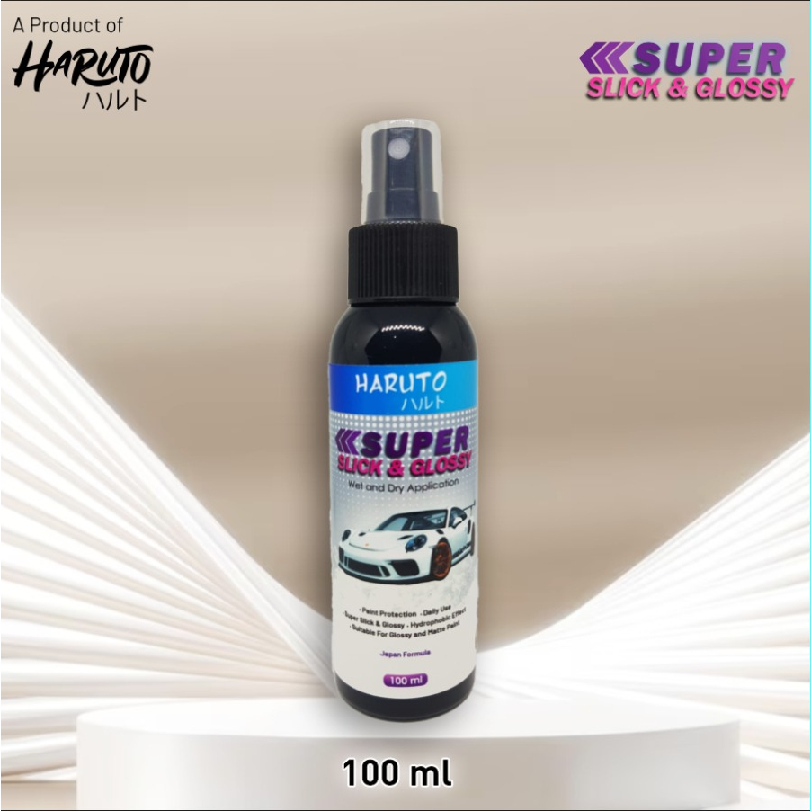 Super slick &amp; Glossy 100ml by Haruto pengilap body mobil dan motor secara instant