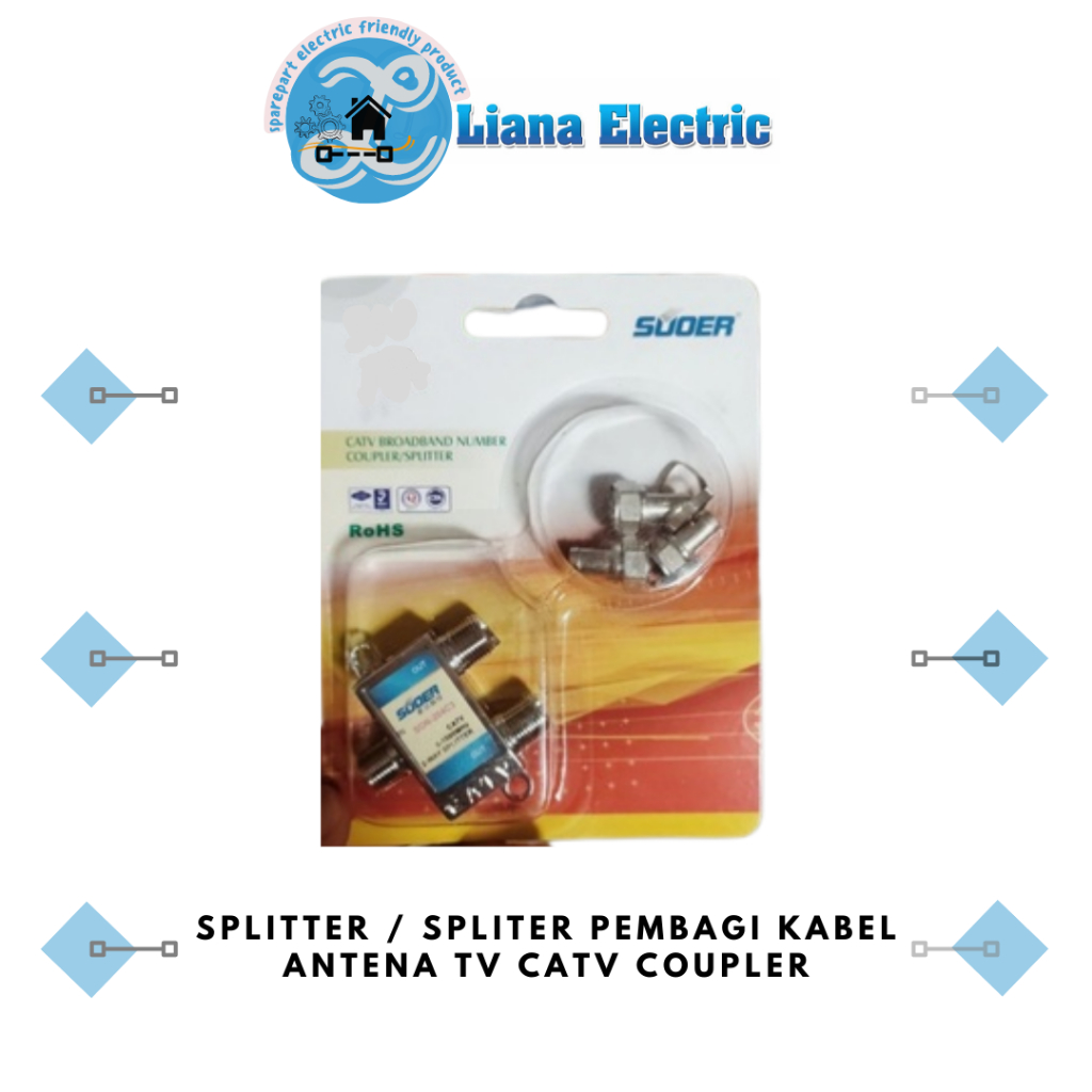 Splitter / spliter pembagi kabel antena TV CATV COUPLER