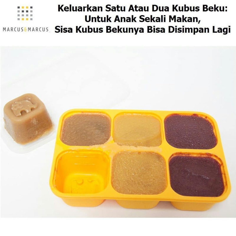 Marcus &amp; Marcus Food Cube Tray Multiportion Wadah Mpasi Kotak Mpasi