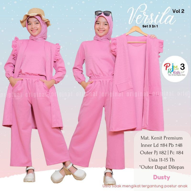 VERSILA SET KIDS | PAKAIAN ANAK PEREMPUAN SET | BY PGJ