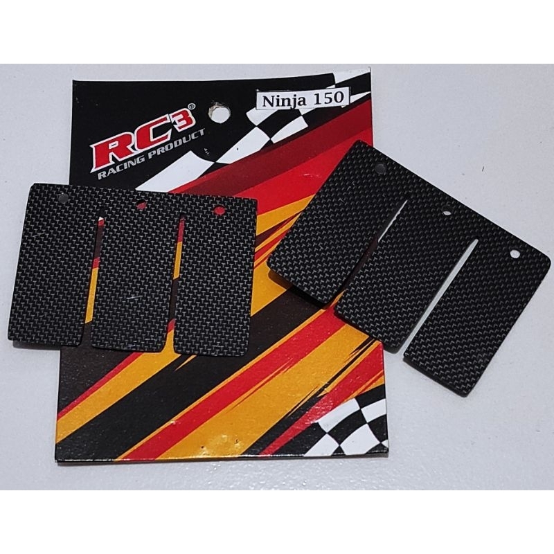 LIDAH MEMBRAN CARBON NINJA R/RR RACING RC3 SEPASANG 2 LEMBAR