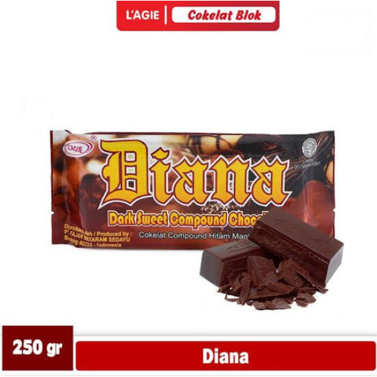 

Coklat Compound Hitam Manis Diana 250gr