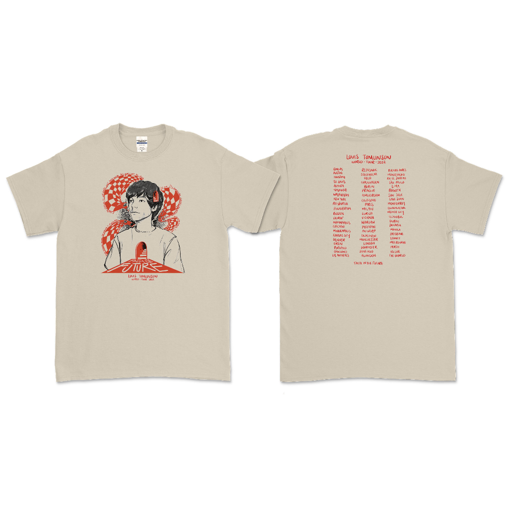 LOUIS TOMLINSON - FAITH IN THE FUTURE WORLD TOUR 2022 T-SHIRT (DEPAN BELAKANG)