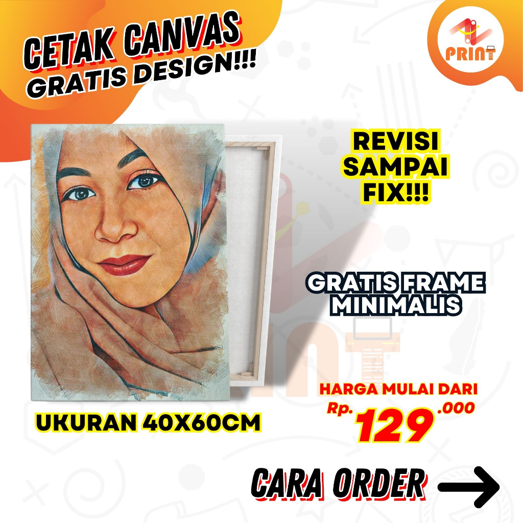 

CETAK FOTO CANVAS MURAH | GRATIS DESIGN | UKURAN 40X60CM | FREE FRAME MINIMALIS | REVISI SAMPAI FIX!!!