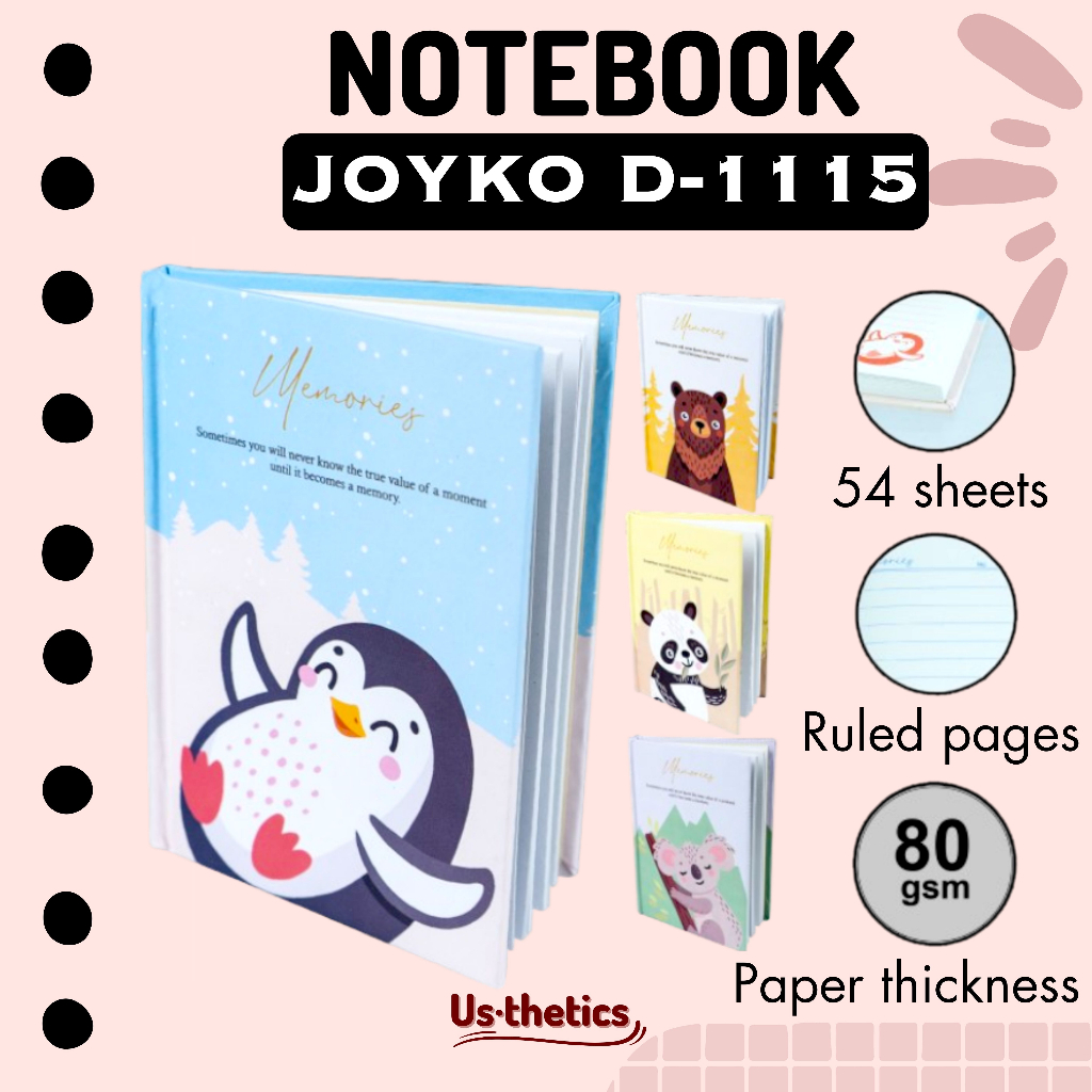 

Notebook Aesthetic A6 Joyko D-1115MM | Buku Tulis binder mini scrapbook journal note book daily catatan harian diary agenda planner stationery