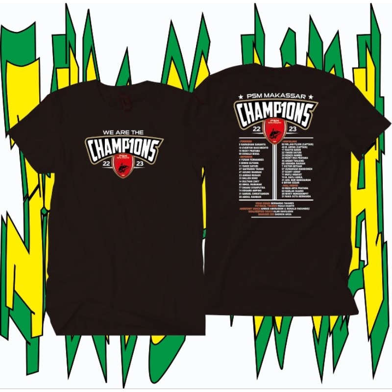 T-SHIRT PSM MAKASSAR CHAMPION NAMA PEMAIN