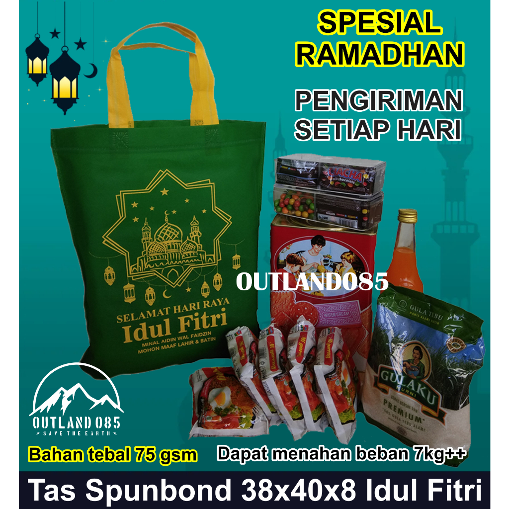 

Tas tali Idul Fitri 38x40x8 /godiebag/spoundbon/event/packing bag