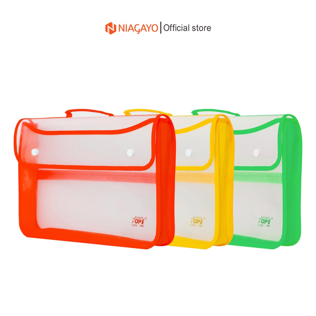 

Map Plastik Kancing 2 Jaring Folio/ Zipper School Bag / Map Tenteng Untuk Kantor & Sekolah