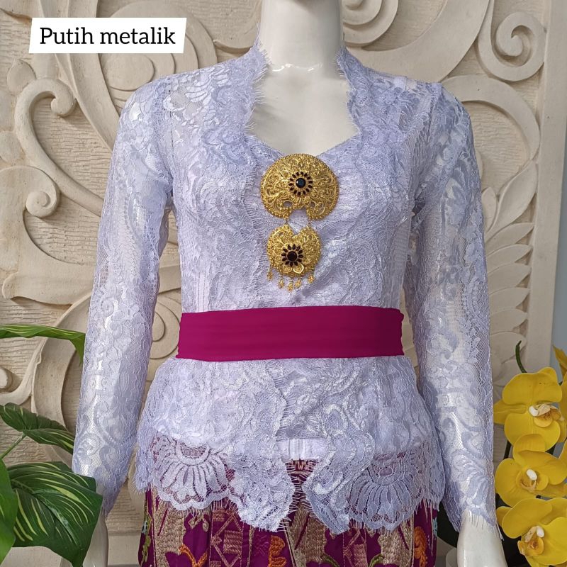 Kebaya jadi brokat metalik premium || kebaya bali