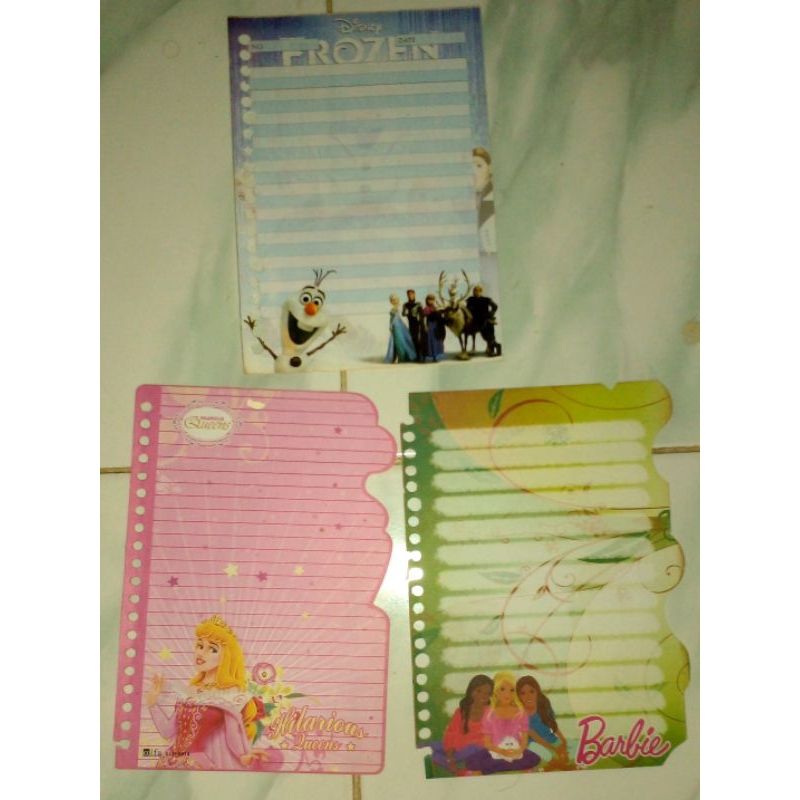 

ISI BINDER loose leaf SERI PRINCESS DAN BARBIE
