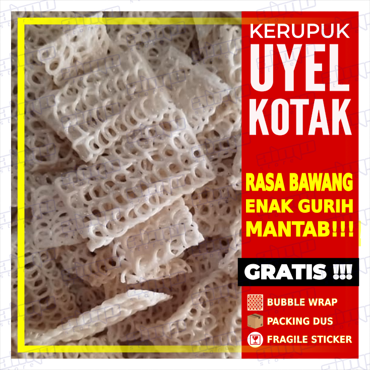 

KERUPUK "SEBLAK SAMBAL" Krupuk UYEL PUTIH KOTAK Krupuk Keriting Kotak Seblak Rafael Rasa Bawang Kerupuk Rantai Kotak Premium Super Istimewa Renyah Gurih Enak 250 gr | SEBLAK SAMBAL RAFAEL TAN