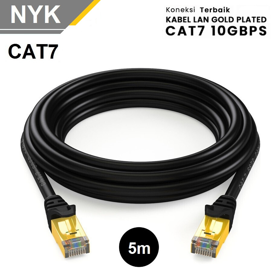 NYK Kabel Lan SSTP Cat7 5M Internet Ethernet Cable