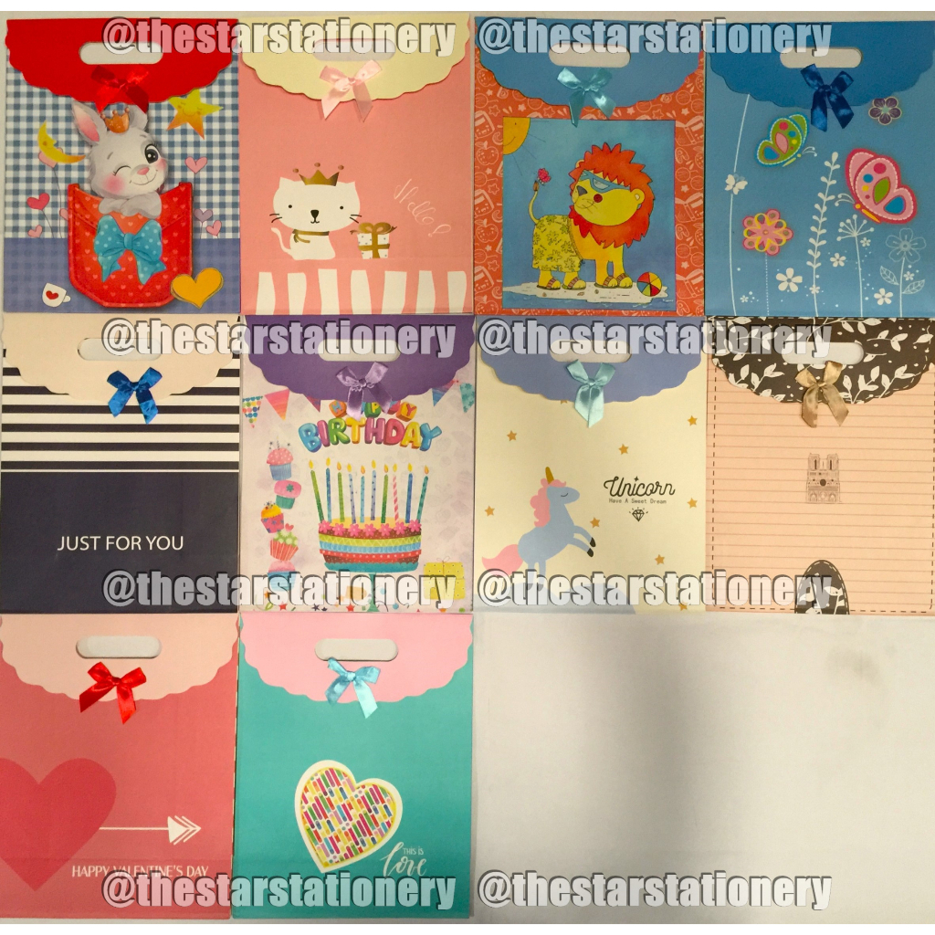 

(1 Biji) Gift Paper Bag Large Uk. 31x24.5x12 cm / Goddie Bag Fancy / Tas Kado Lucu