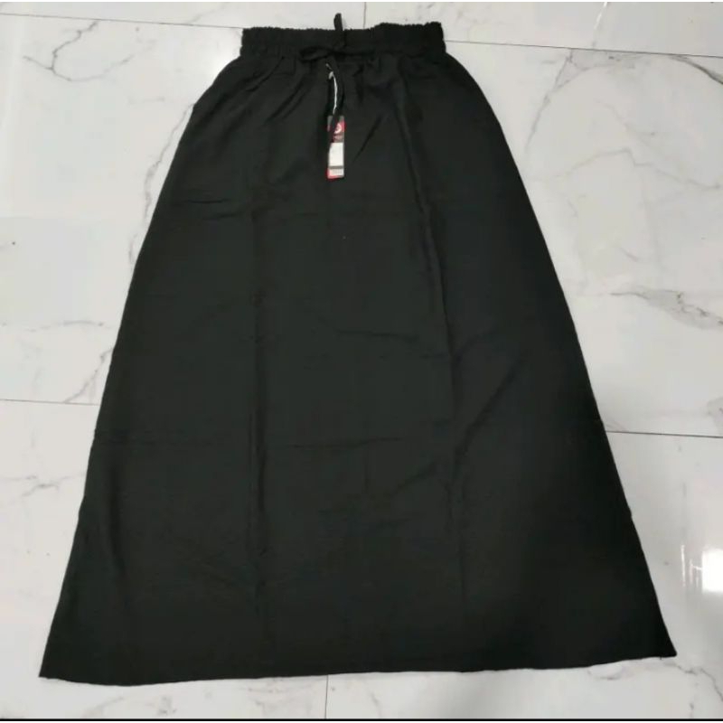 rok hitam bawahan polos wanita kerja crincle premium