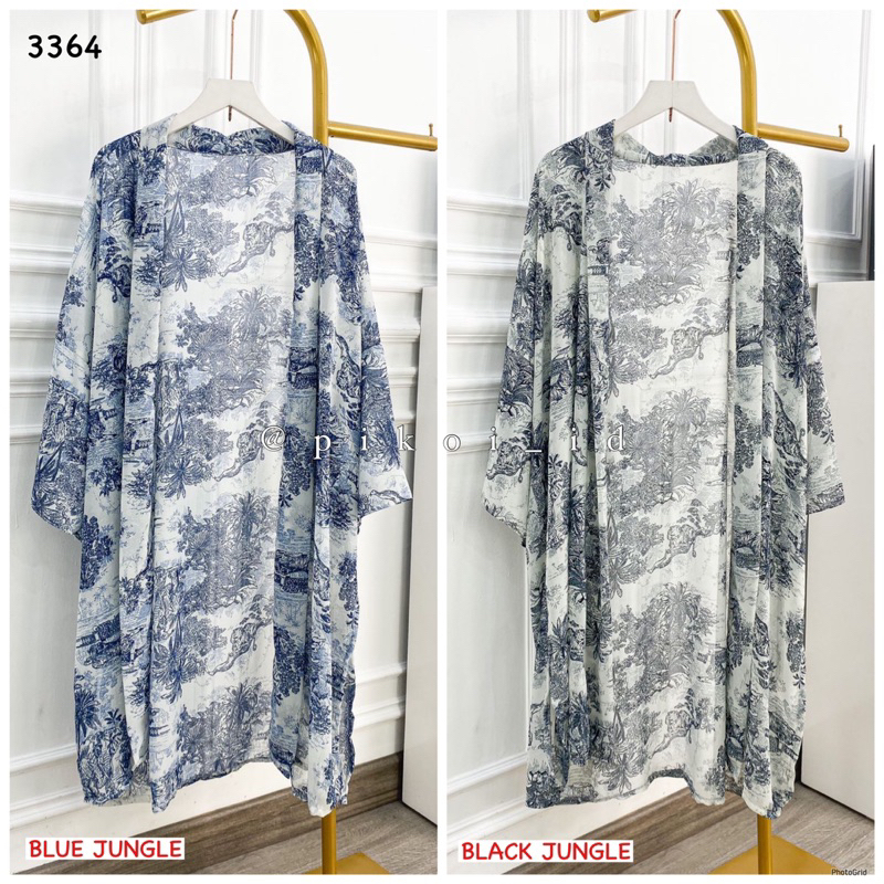 Cardigan satin wanita murah / outer kimono wanita / cardigan panjang bunga / cardigan pantai / 2068