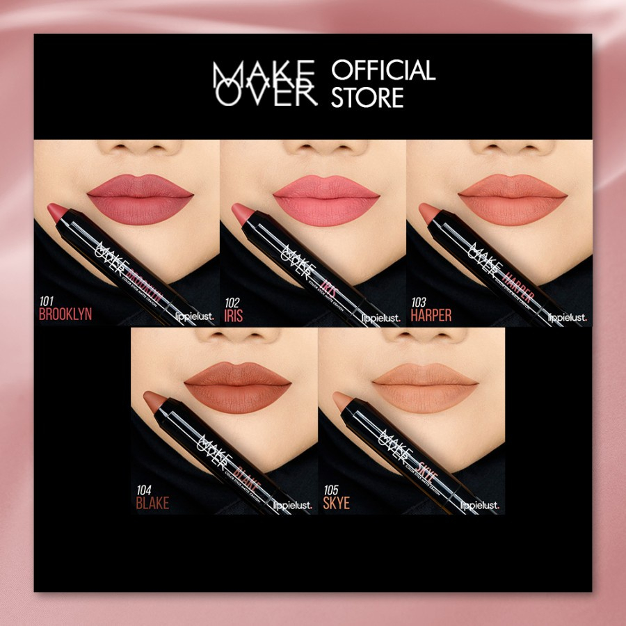 Qeila -Lipstik Bibir Crayon By Make Over | MAKE OVER Color Stick Matte Crayon 2,6 g