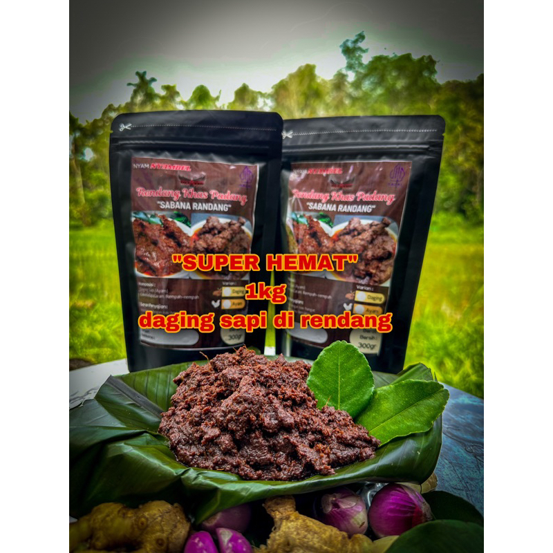 

SUPER HEMAT 1kg daging sapi di rendang rendang khas padang " SABANA RANDANG