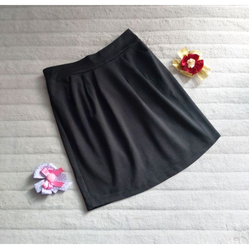 (Preloved) Rok Mini Hitam Polos